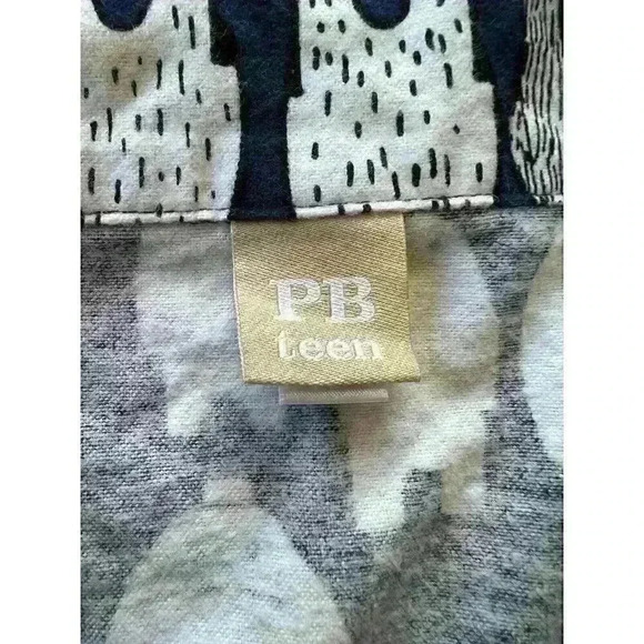 POTTERY BARN TEEN Flannel Pajama Button Shirt Abominably Awesome Yeti Size Large - Picture 6 of 8